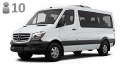 VAN, up to 10 passengers with luggage