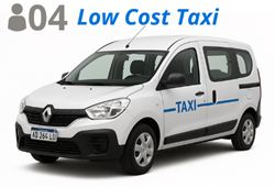 TAXI LOW COST, up to 4 passengers with luggage
