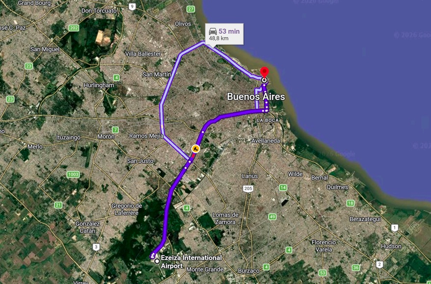 EZE Airport to Cruise Port